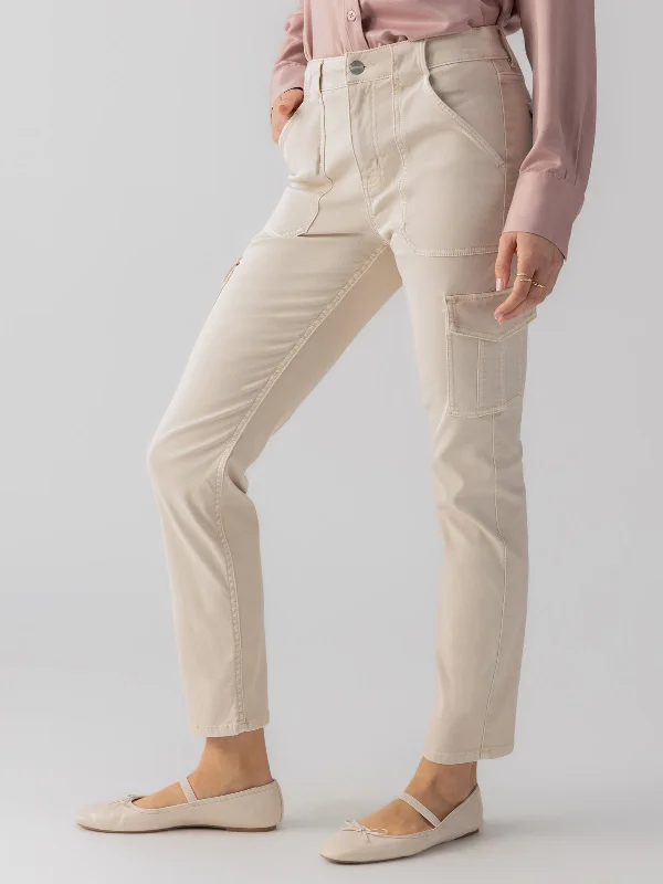 Pants For Custom Event Team Orders-Sculpted Hayden Slim Straight Standard Rise Pant Toasted Almond