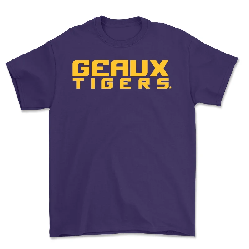 T-Shirt For Custom Promotional Orders-Baseball Purple Geaux Tee - Ethan Frey