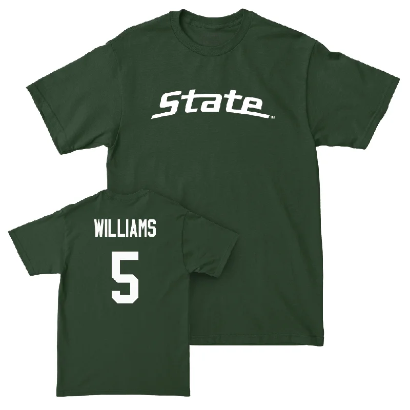 T-Shirt For College Sports Merchandise-Green Baseball State Tee   - Christian Williams