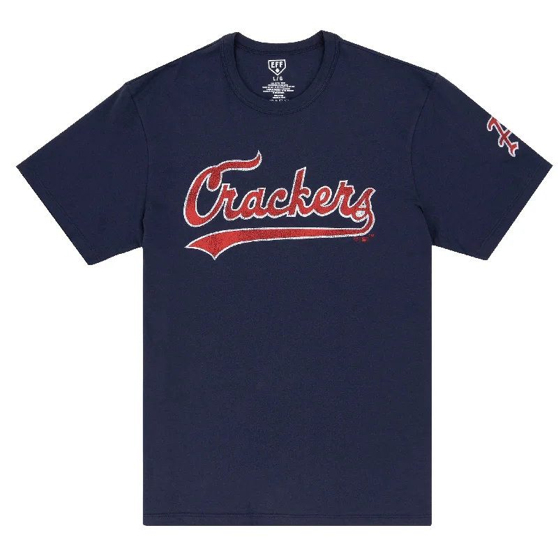 T-Shirt With Custom Numbering-Atlanta Crackers EFF MiLB Vintage T-Shirt