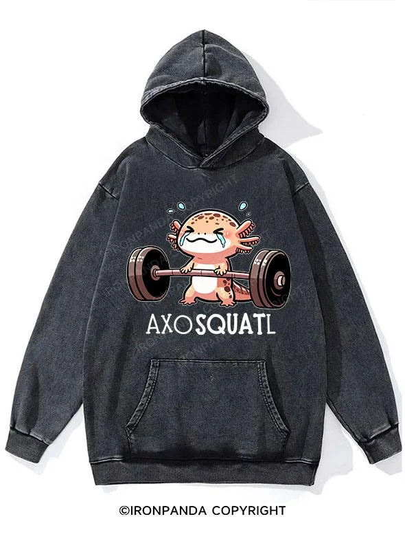 Hoodie For Tournament Teams-AXOSQUATL Washed Gym Hoodie