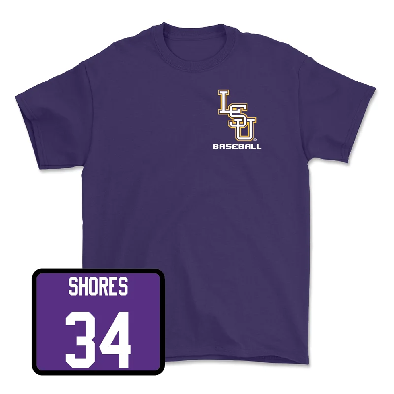 T-Shirt For Group Sports Fan Orders-Baseball Purple Team Tee - Chase Shores