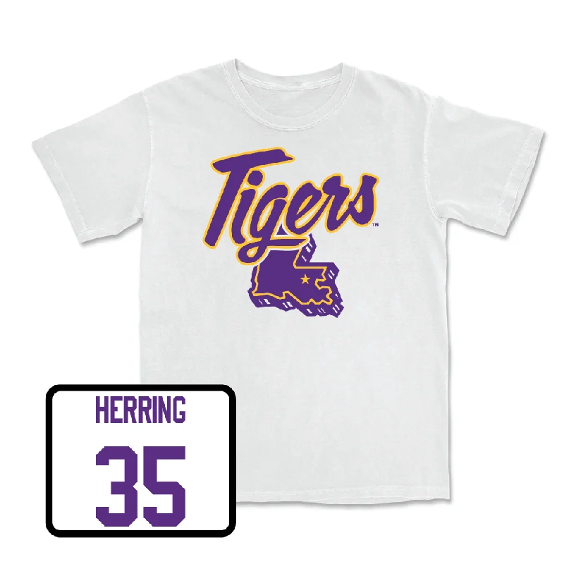 T-Shirt For Team Event Custom Orders-Baseball White Tiger State Tee - Griffin Herring