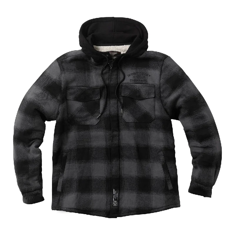 Jackets For Special Events-WCC HELL BENT FLANNEL JACKET - CHARCOAL/BLACK