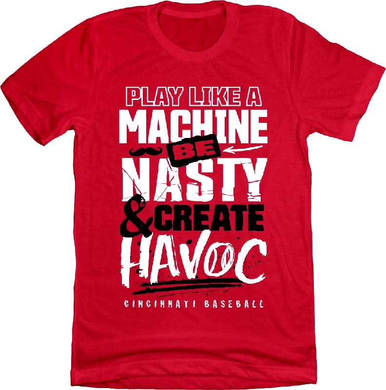 T-Shirt With Custom Patch Designs-Create Havoc Baseball Rally Tee