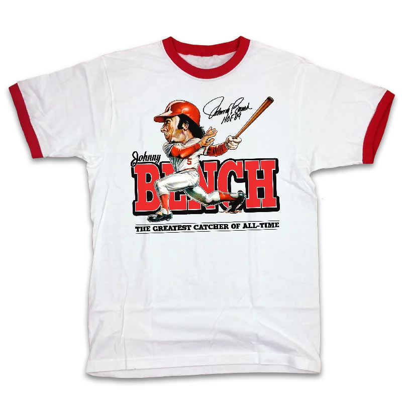 T-Shirt For Special Team Gifts-Johnny Bench Hall of Heroes