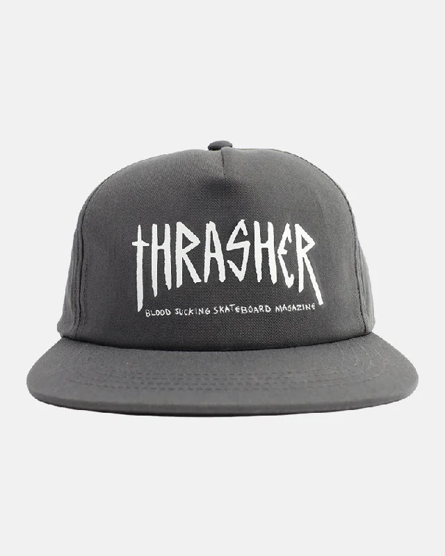 Hat For Fan Event Customization-Thrasher Magazine x Toy Machine Scratch Hat - Charcoal