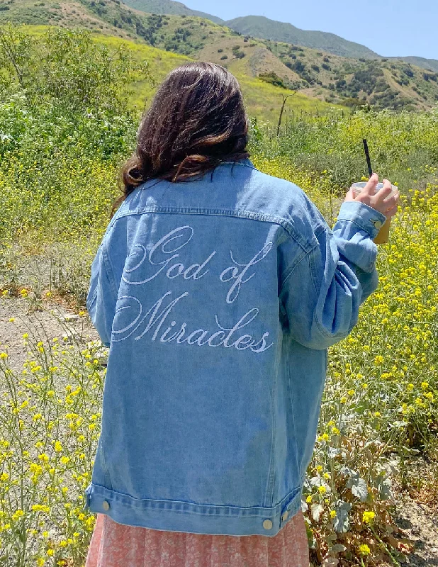 Jackets For Official Merchandise Customization-God of Miracles Denim Jacket