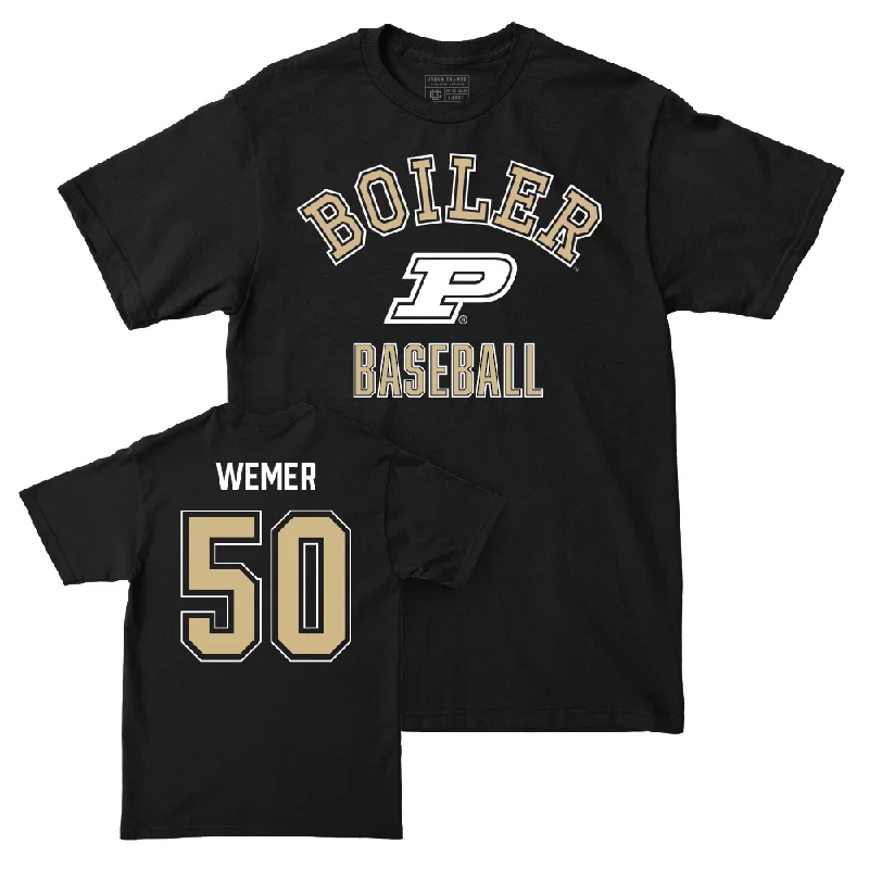 T-Shirt With Player Numbers For Sale-Baseball Black Classic Tee     - Kale Wemer