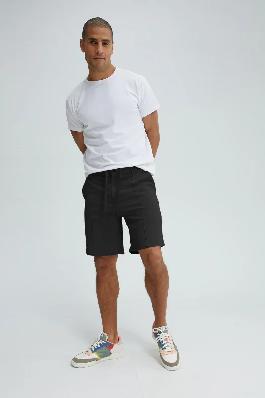 Shorts For Professional Fan Customization-Black Fleece Knit Shorts