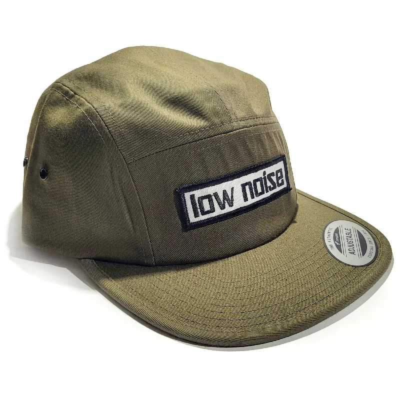 Hat For Football Game Day-Low Noise Bar Logo 5 Panel Hat - Army Green