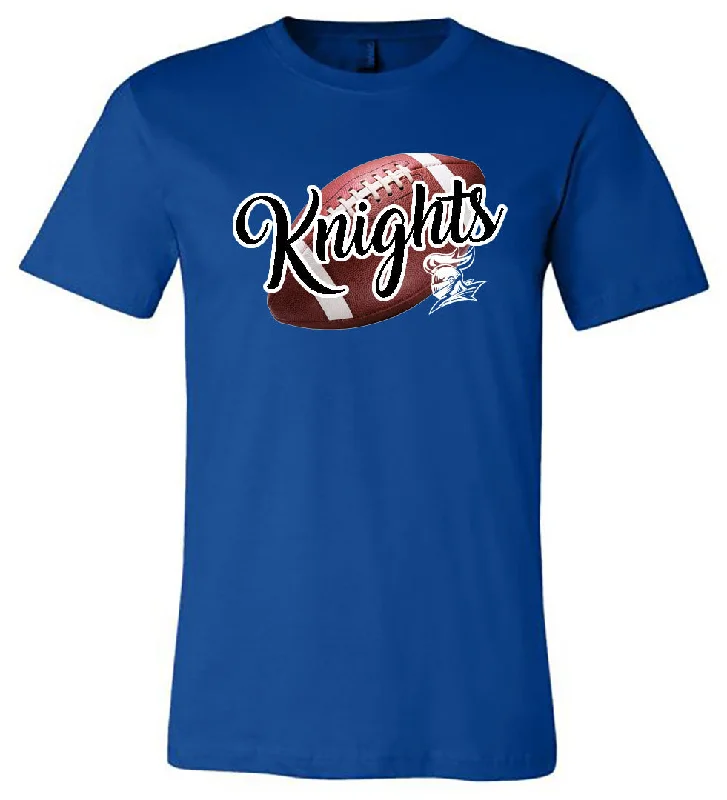 T-Shirt For Custom Player Awards-Windsor - Knights with Real Football - Royal (Tee/Hoodie/Sweatshirt)