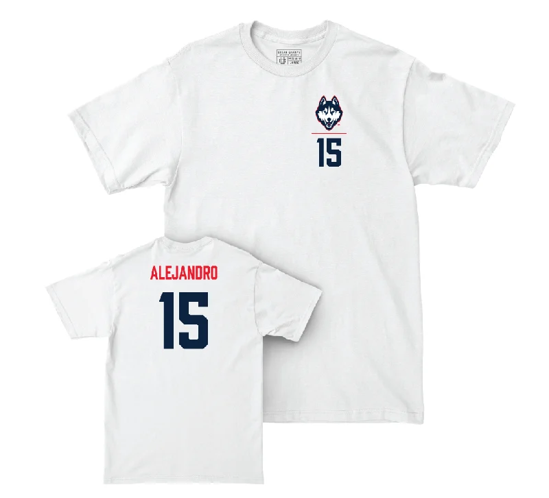 T-Shirt For Tournament Custom Orders-UConn Baseball Logo White Comfort Colors Tee - Hector Alejandro | #15