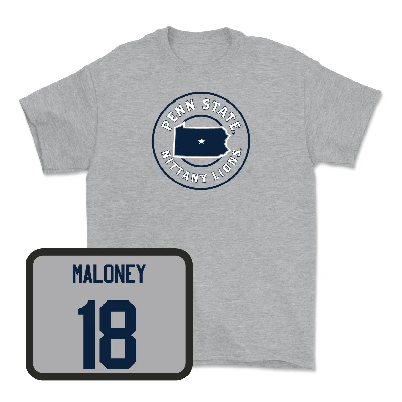 T-Shirt For Event Customization-Sport Grey Baseball State Tee - Matt Maloney