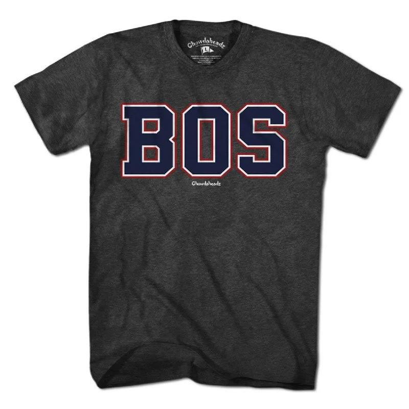 T-Shirt For Sports Apparel-BOS Navy & Red Team T-Shirt