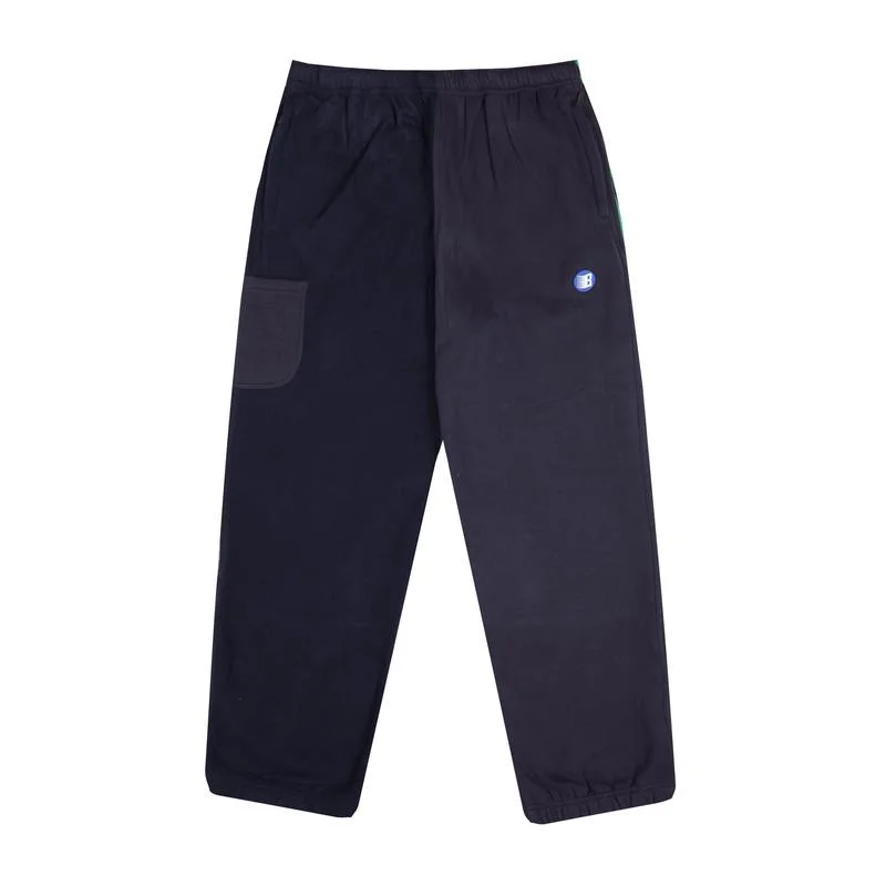 Pants With Custom Color Options-BRONZE 56K SPLIT SWEATPANTS - NAVY