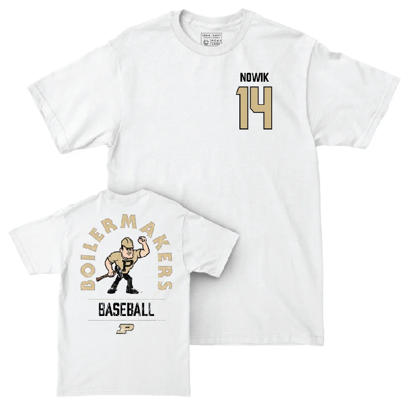 T-Shirt For Special Team Gifts-Baseball White Mascot Comfort Colors Tee   - Breck Nowik