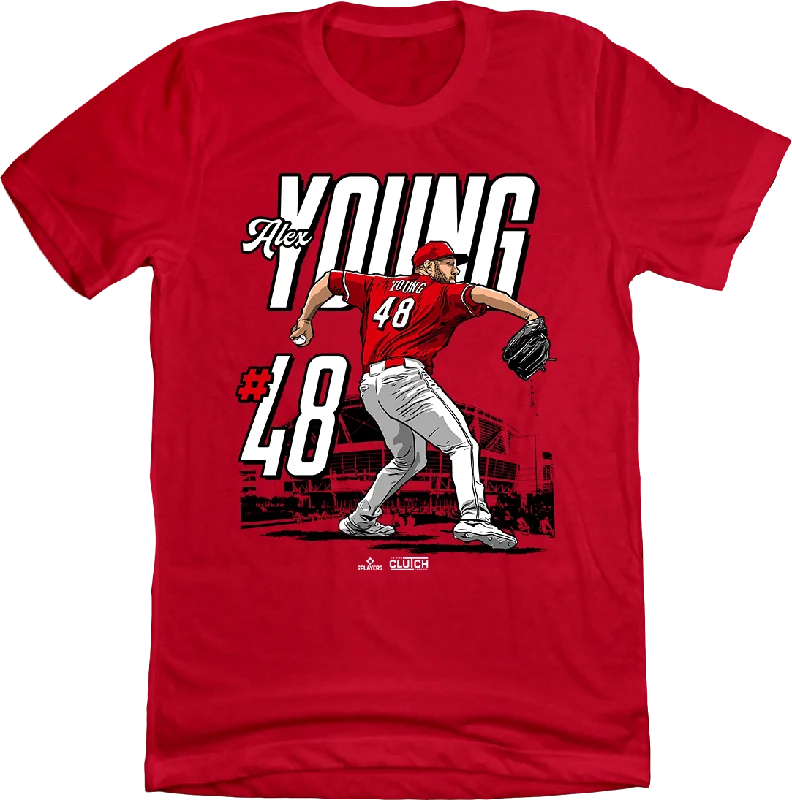 T-Shirt For Official Merchandise Customization-Alex Young MLBPA Stadium T-shirt