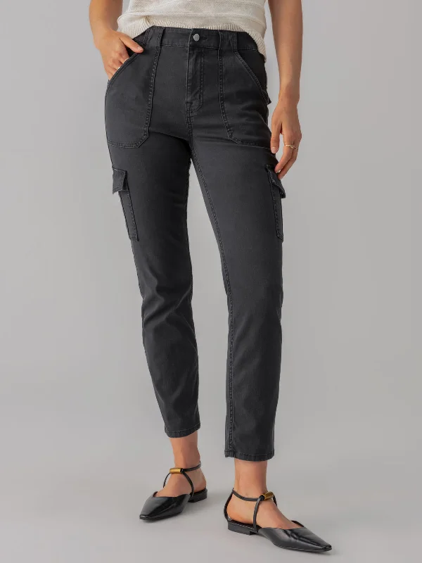 Pants For Team Event Custom Orders-Sculpted Hayden Slim Straight Standard Rise Pant Black