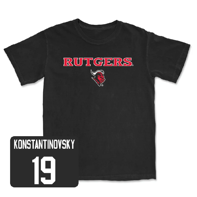 T-Shirt For Tournament Teams-Baseball Black Rutgers Tee - Zack Konstantinovsky