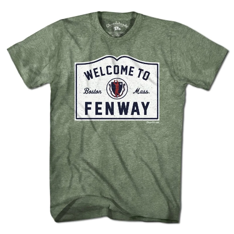 T-Shirt For Game Day Merchandise-Welcome To Fenway Sign T-Shirt