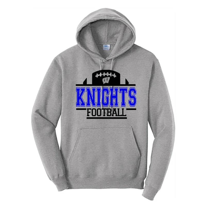 T-Shirt For Alumni Gear-Windsor - Football Knights Football - Athletic Heather (Tee/Hoodie/Sweatshirt)