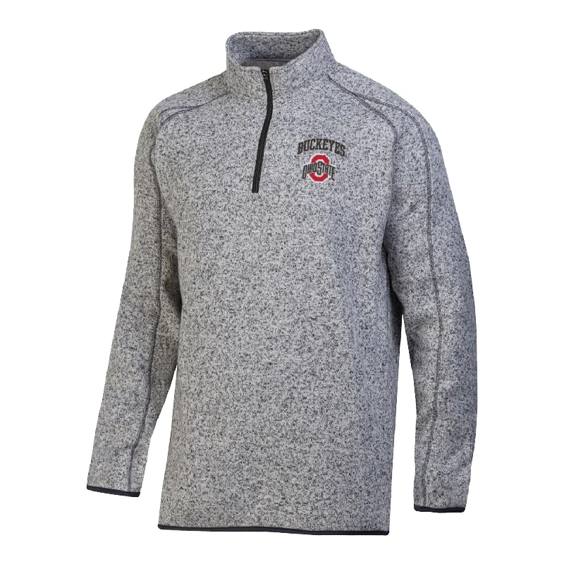 Jackets For Exclusive Fan Apparel-Ohio State Buckeyes 1/4 Zip Champion Black Jacket