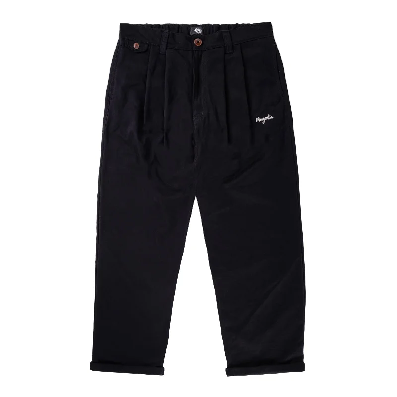 Pants For Softball Player Gear-MAGENTA SKATEBOARDS - "CORLEONE" CHINO PANTS (BLACK)