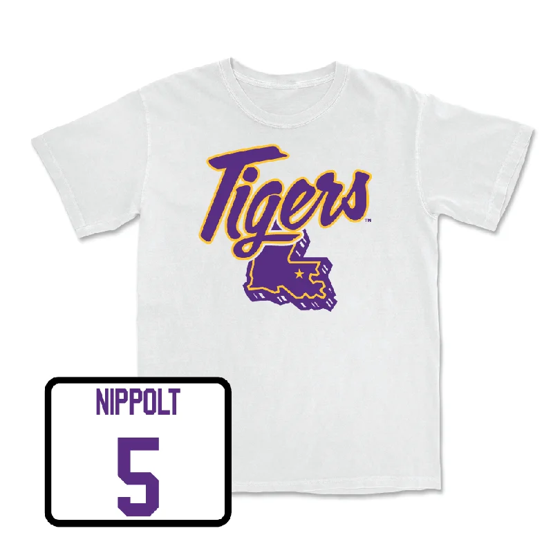 T-Shirt For Limited-Time Fan Gear-Baseball White Tiger State Tee - Ben Nippolt