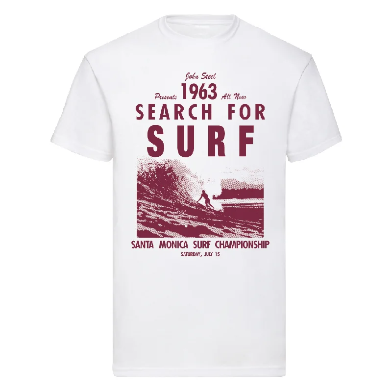 T-Shirt For Game Day Supporter Gear-Adult Unisex Retro Search for Surf Championship Poster T-shirt