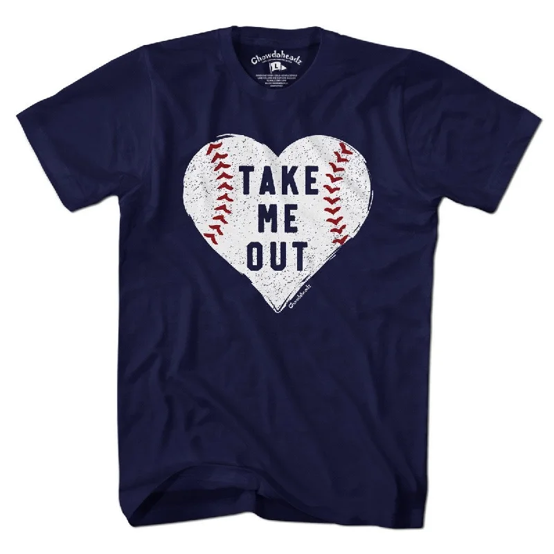 T-Shirt For Personalized Event Gear-Take Me Out Baseball Heart T-Shirt