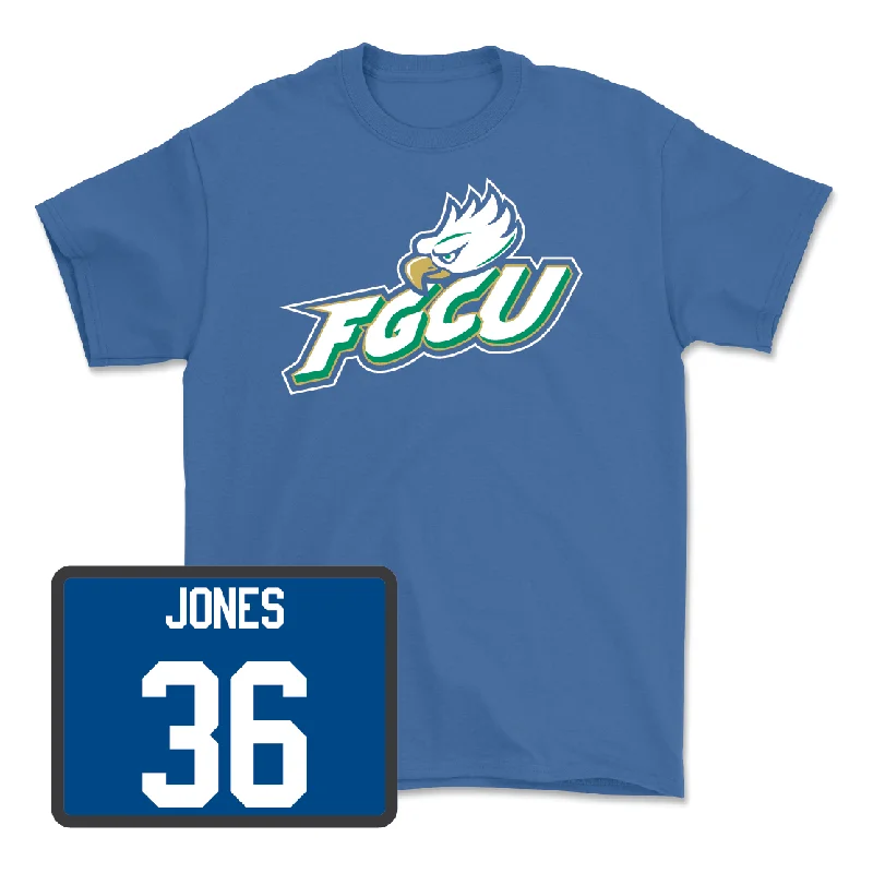 T-Shirt For Custom Promotional Orders-Blue Baseball FGCU Tee - Dakota Jones