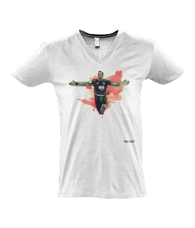 T-Shirt For Personalized Team Merchandise-Greek God Red Splash T-Shirt