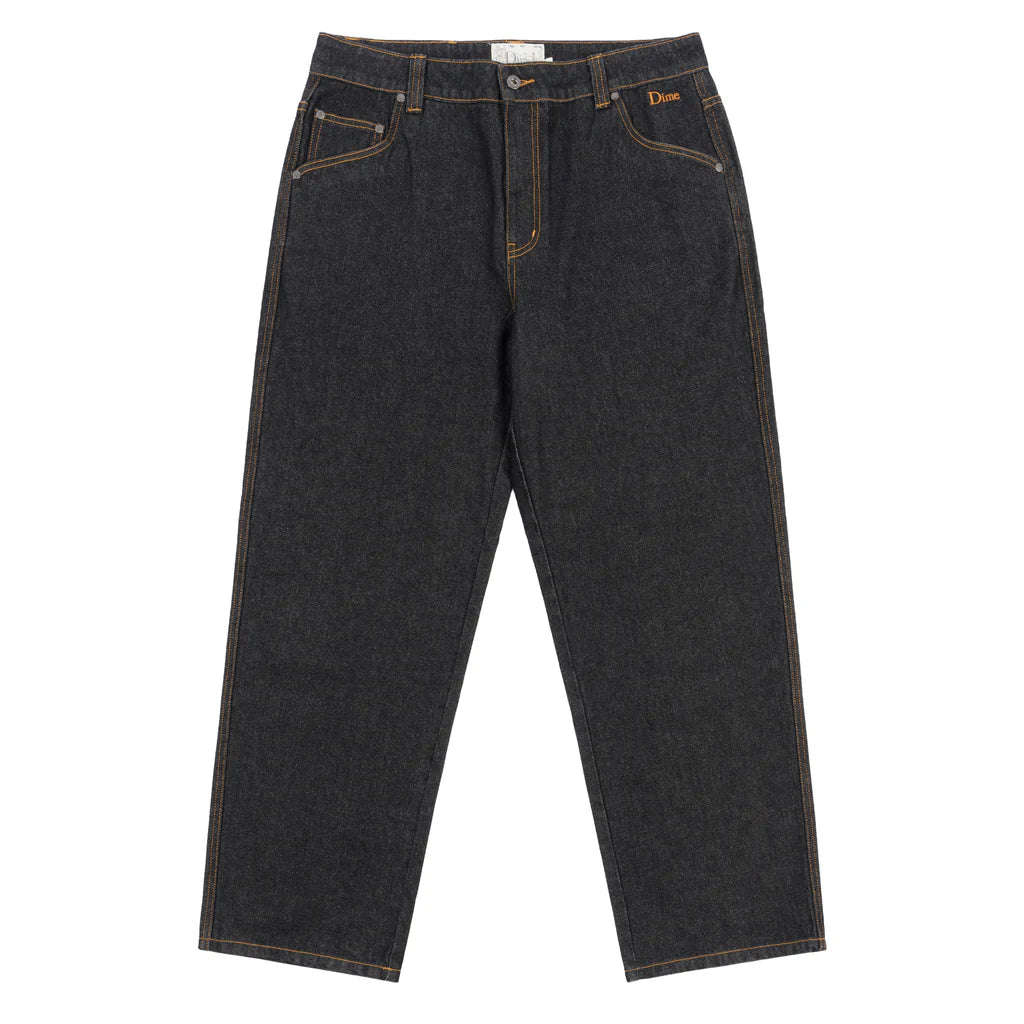 Pants For Youth Leagues-Dime Classic Relaxed Denim Pants - Black Washed