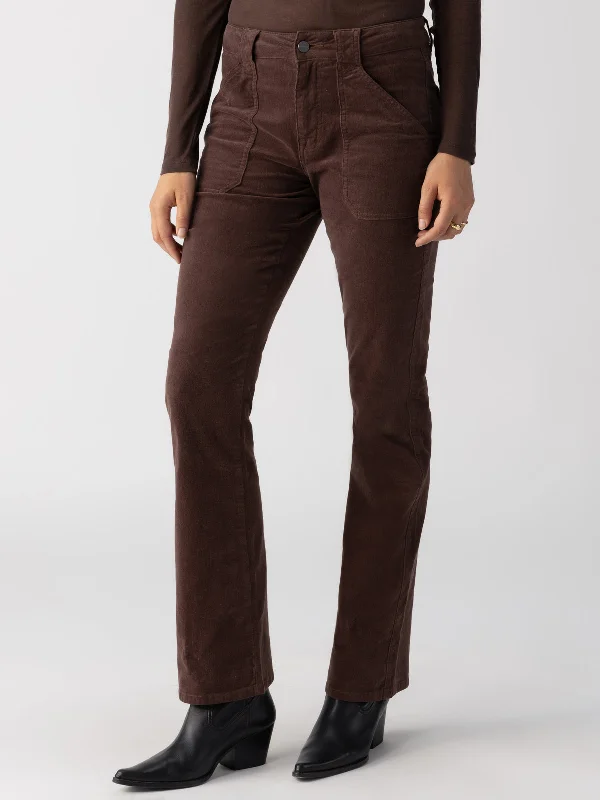 Pants For Football Game Day-Corduroy Hayden Bootcut Standard Rise Pant Brown Sugar