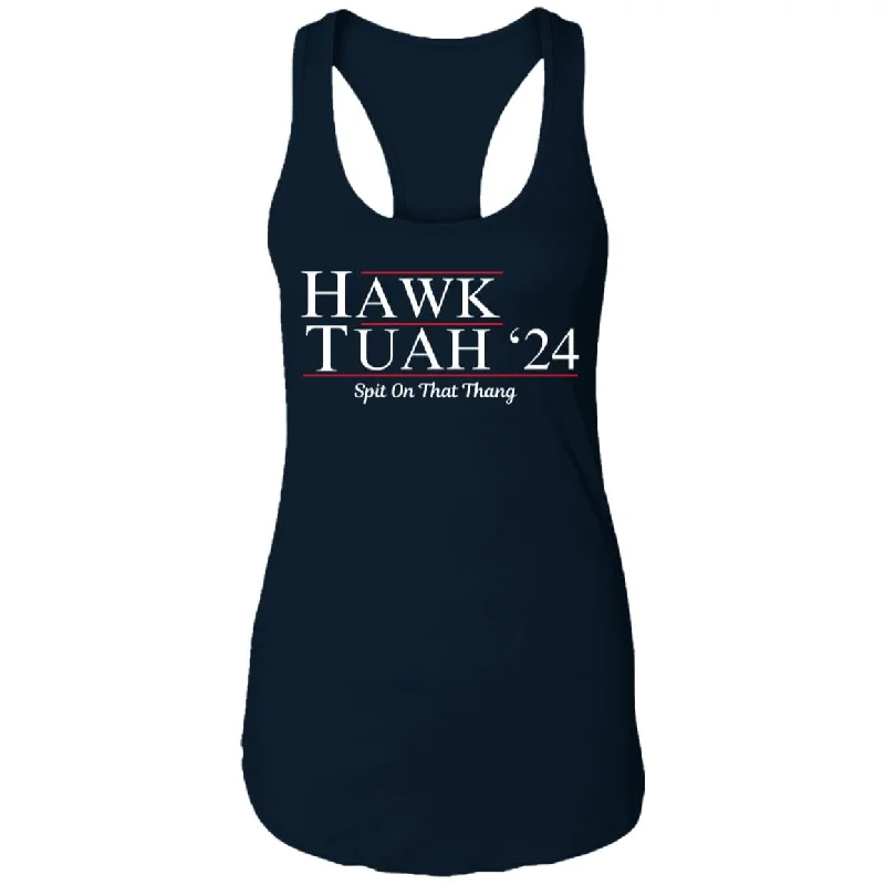 T-Shirt For Youth Sports Teams-Hawk Tuah Ladies Racerback