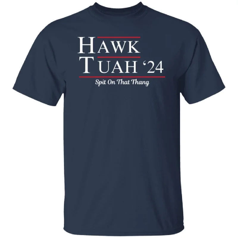 T-Shirt With Custom Color Options-Hawk Tuah T-Shirt (Blue)