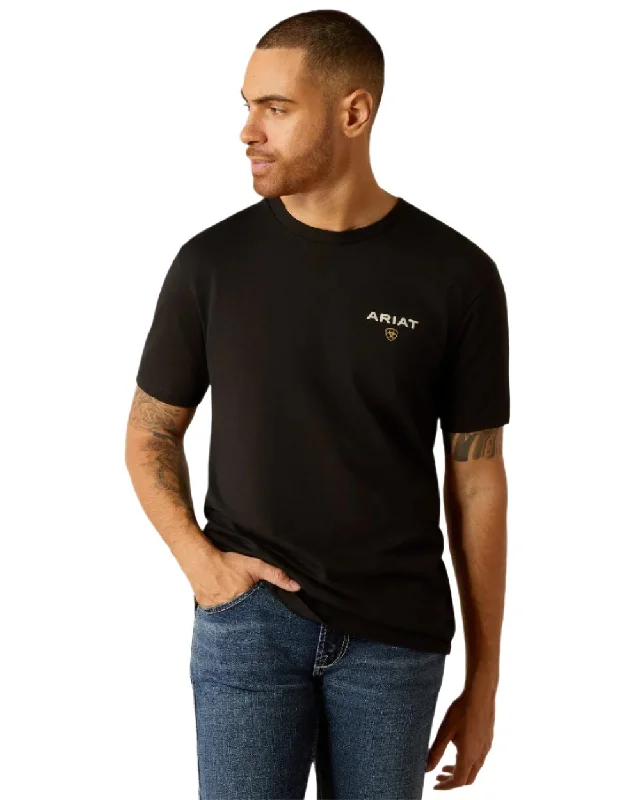 T-Shirt For Exclusive Fan Apparel-Ariat Mens American Rancher T-Shirt