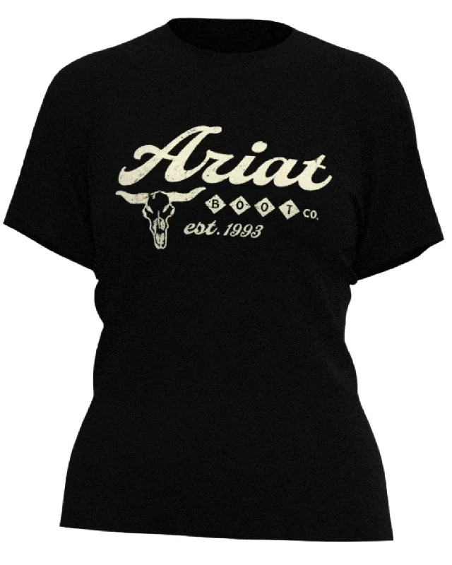 T-Shirt For Fundraising Merchandise-Ariat Womens Established Boot Co T-Shirt