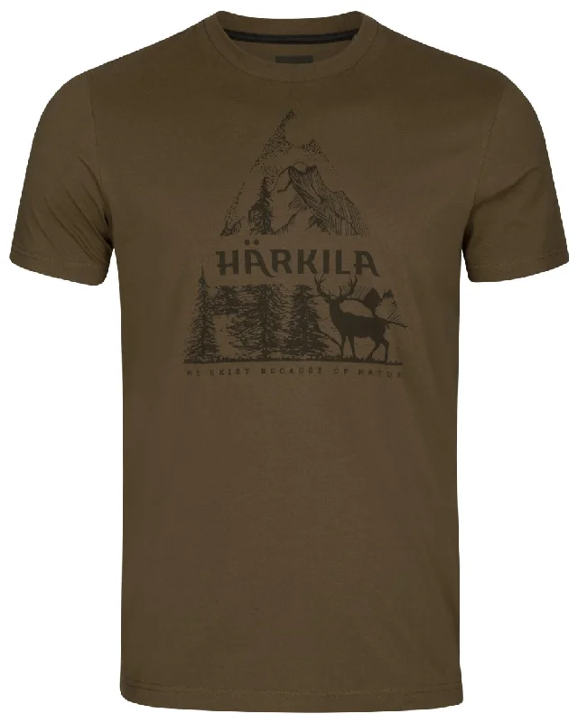 T-Shirt For Team Event Custom Orders-Harkila Nature Short Sleeve T-Shirt