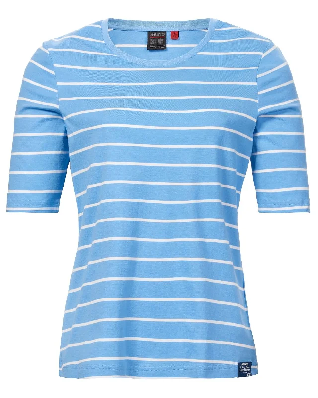 T-Shirt For Promotional Team Events-Musto Womens Marina Stripe Short Sleeve T-Shirt