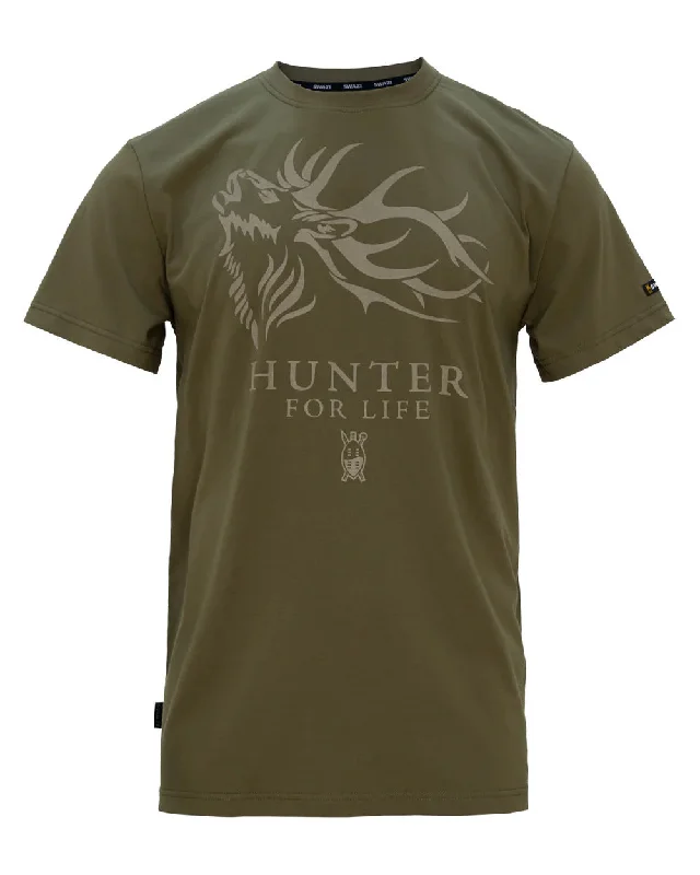 T-Shirt For Fan Apparel-Swazi Mens Hunter For Life T-Shirt