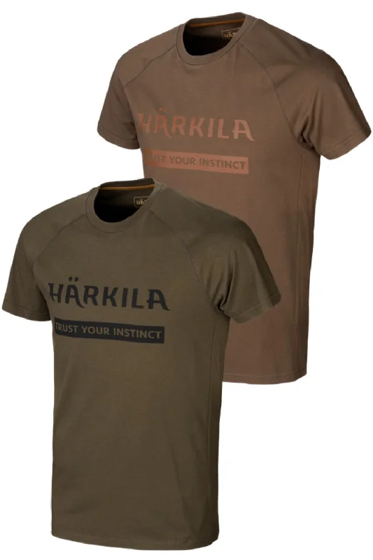 T-Shirt For School Teams-Harkila Logo T-Shirt 2-Pack