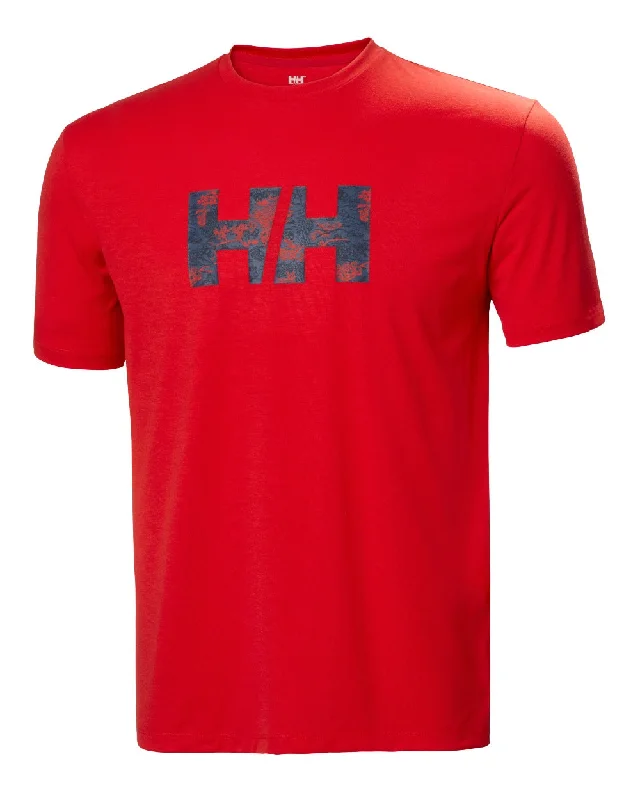 T-Shirt For Sports Fans-Helly Hansen Mens Skog Recycled Graphic T-Shirt